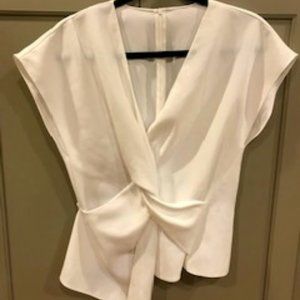 Asymmetrical V-neck Sleeveless Blouse